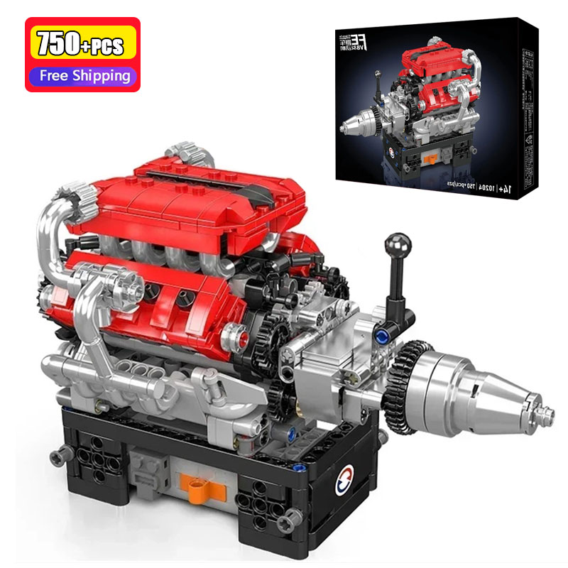 Model Kit Engine V8 - 10204 750 Pcs MOULD KING V8