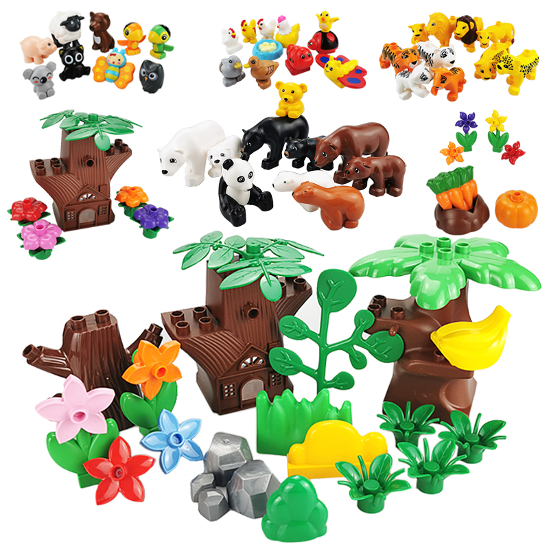 Model Kit Dinosaur Bandai - Big Size Building Blocks Animals Plant