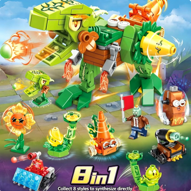 Model Kit Vs Figure - Plants vs. Zombies Battle of the