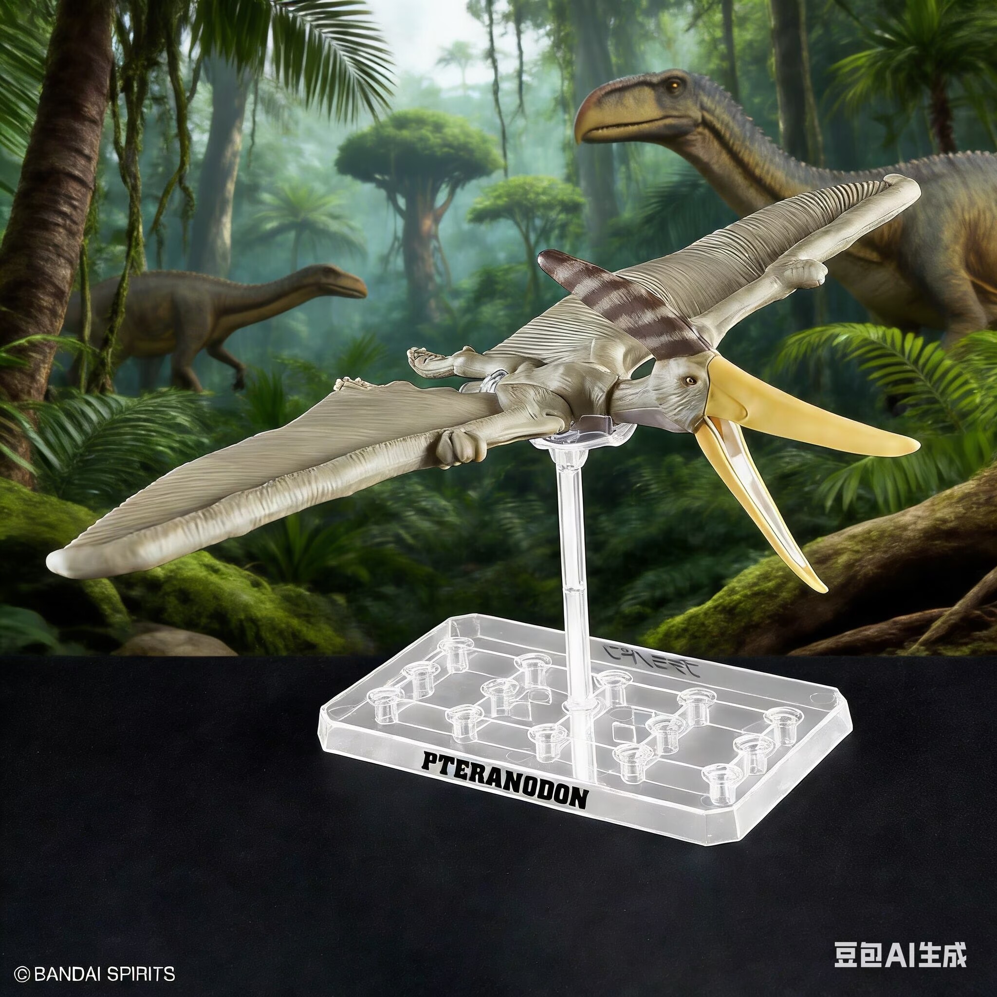 Model Kit Dinosaur Bandai - BANDAI PLANNOSAURUS Pteranodon Dinosaur Skeletal Fossils