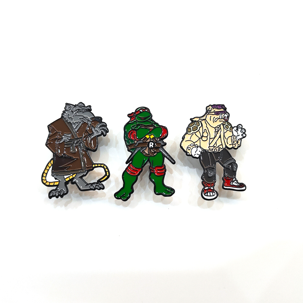 Model Kit Vintage - 3pcs Vintage Ninja Turtles Pins Set
