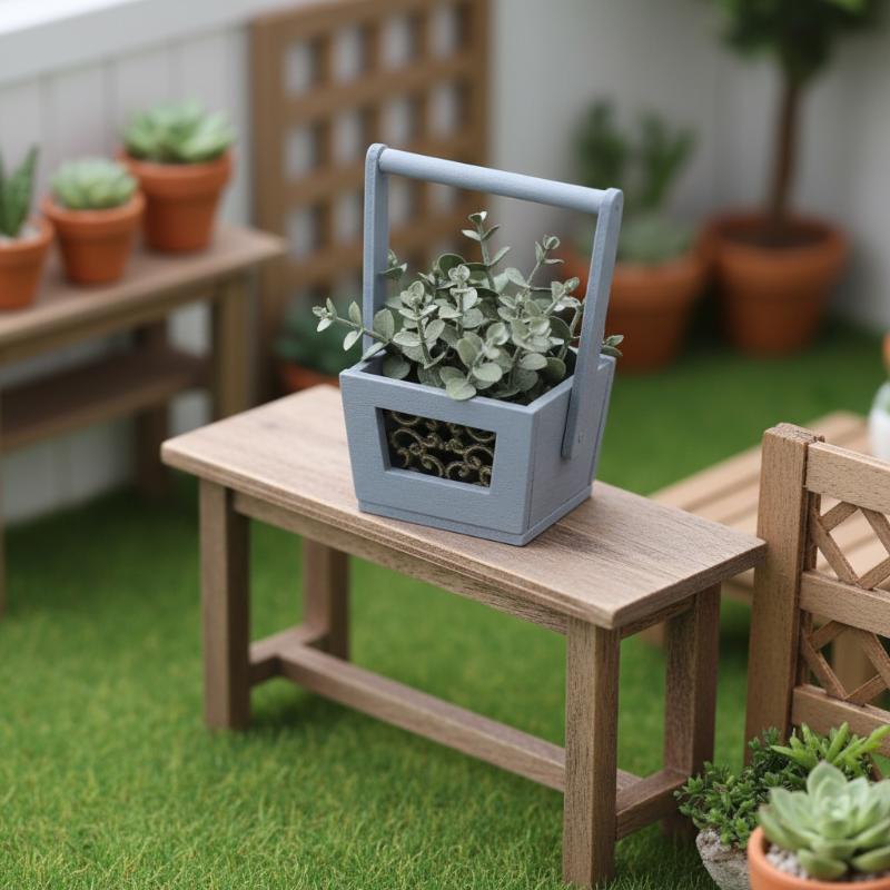 Model Kit Vintage - SU 1Pcs Simulation Furniture Flowerpot Dollhouse