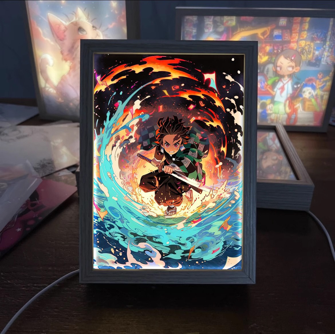 Model Kit Zenitsu - Demon Slayer Photo Frame LED Light