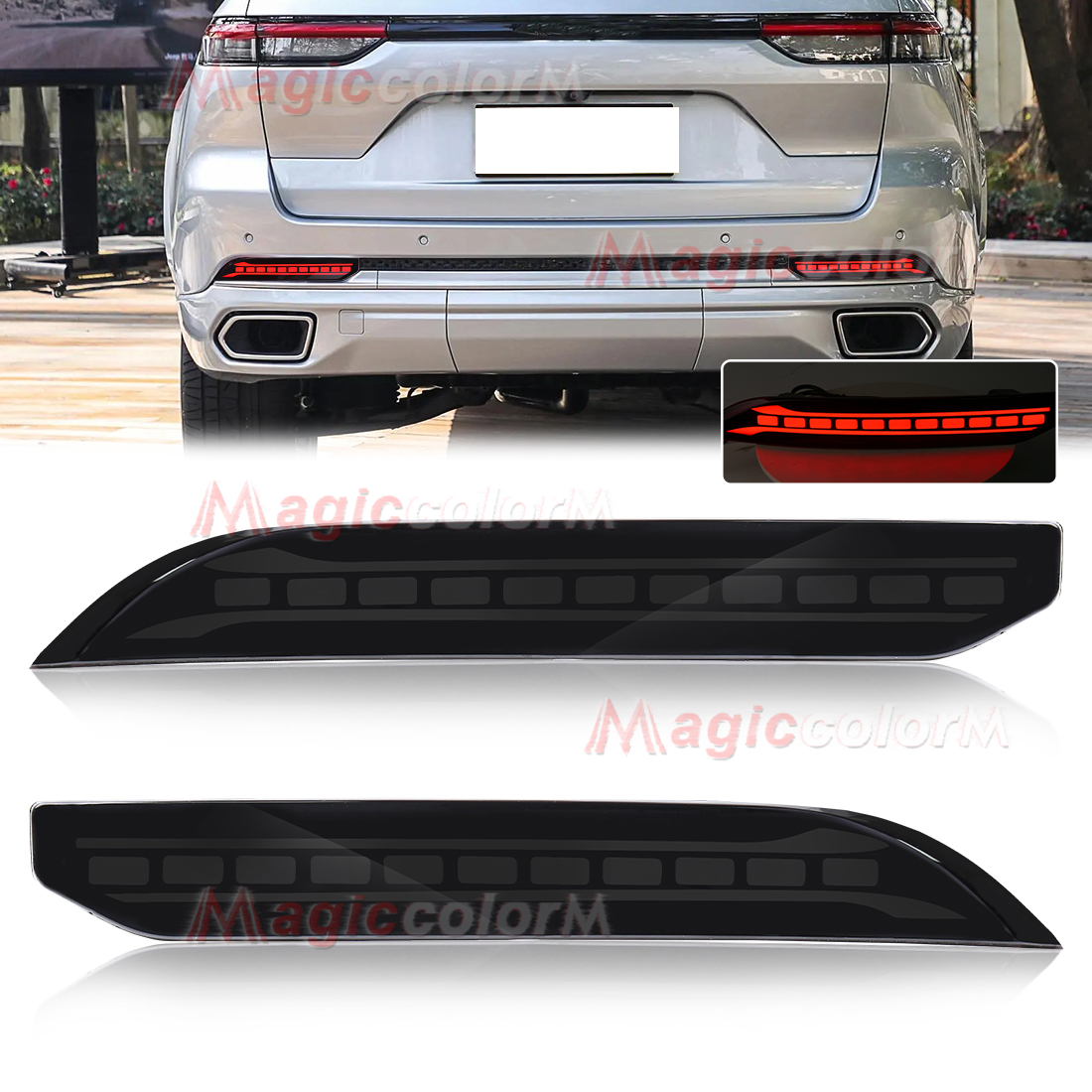 Model Kit Jeep - LED Tail Rear Bumper Reflector Light