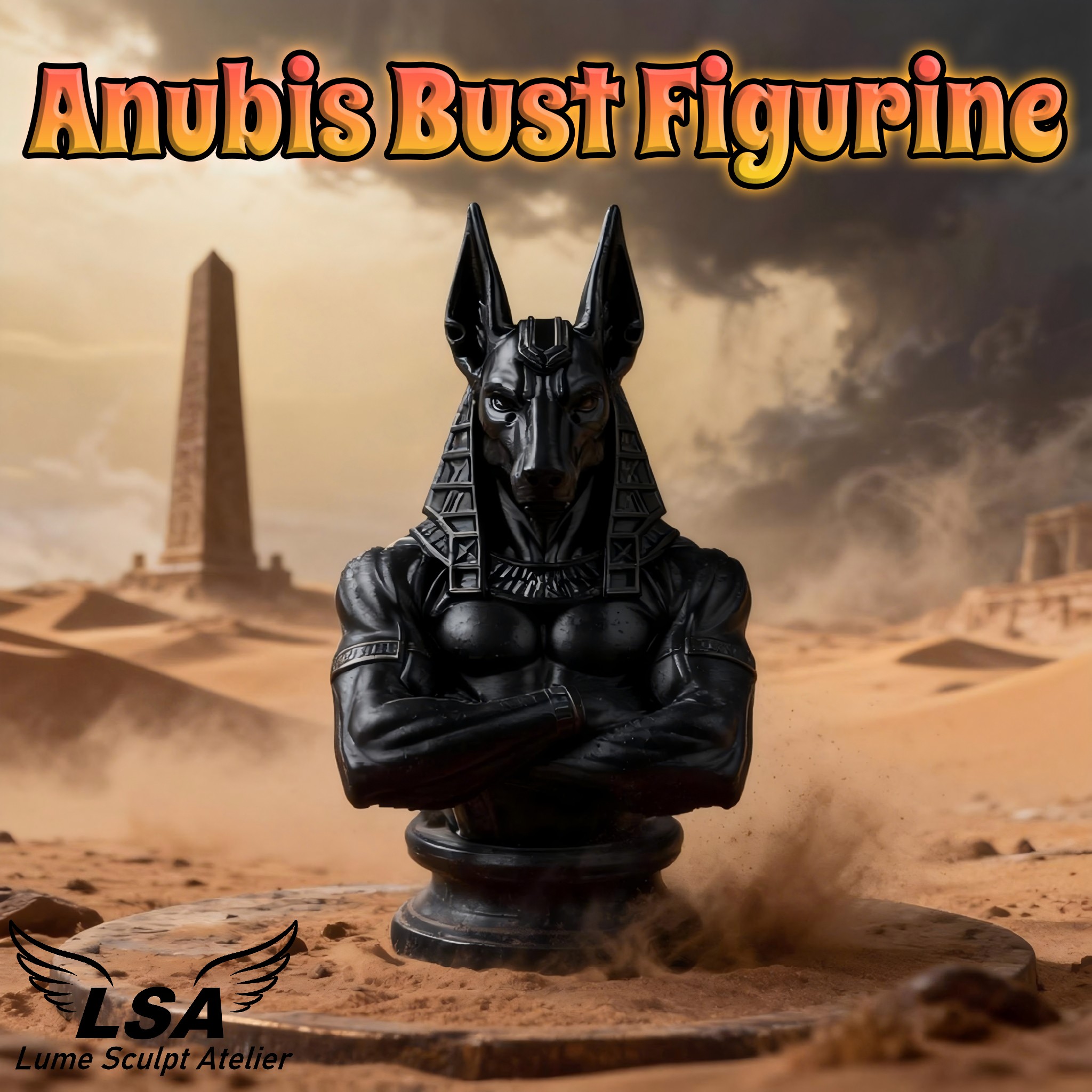 Anubis Bust Figurine 3D Printe - Model Kit Anubis avaliação e preço