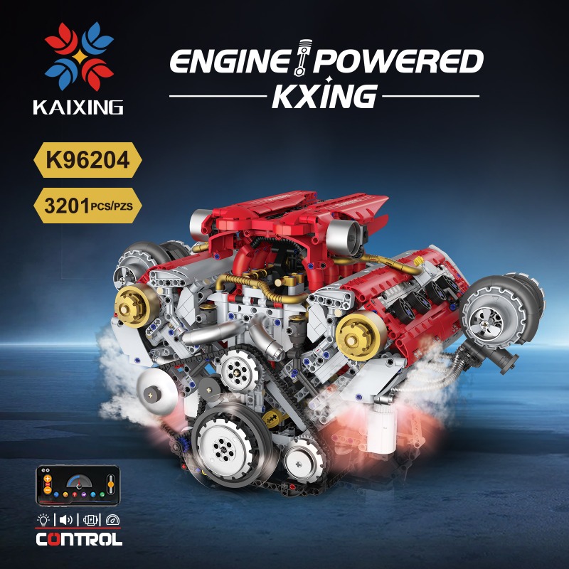 Motorized V8 Engine 3201Pcs Bu - Model Kit Engine V8 avaliação e preço