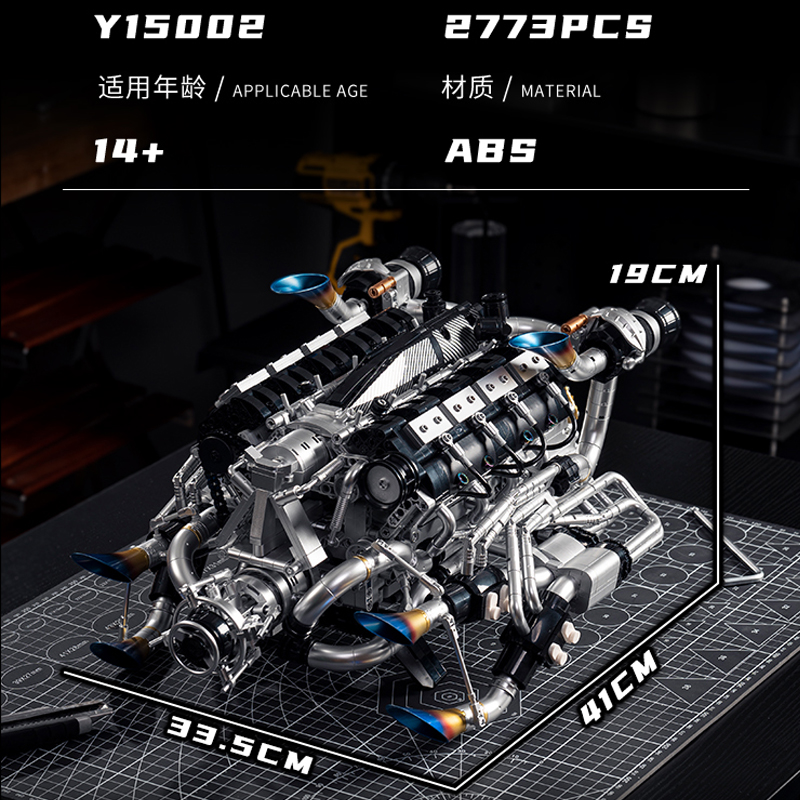 MOC Supercar V8 Engine Buildin - Model Kit Engine V8 avaliação e preço