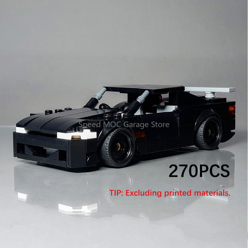 MOC Black 1990s JDM Sports Car - Model Kit Jdm avaliação e preço