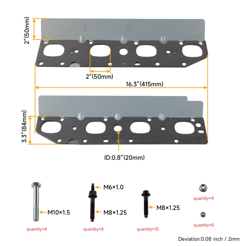 57073 Exhaust Manifold Hardwar - Model Kit Engine V8 avaliação e preço