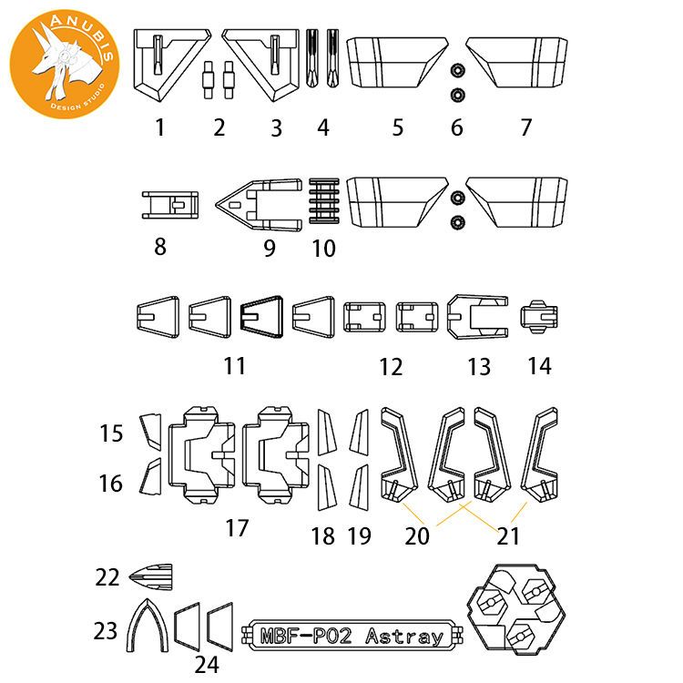 Detail Upgrade Parts for MG Re - Model Kit Anubis avaliação e preço