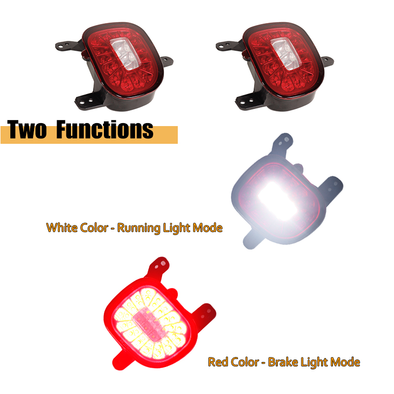 Red & White LED Car Rear Bumpe - Model Kit Jeep avaliação e preço