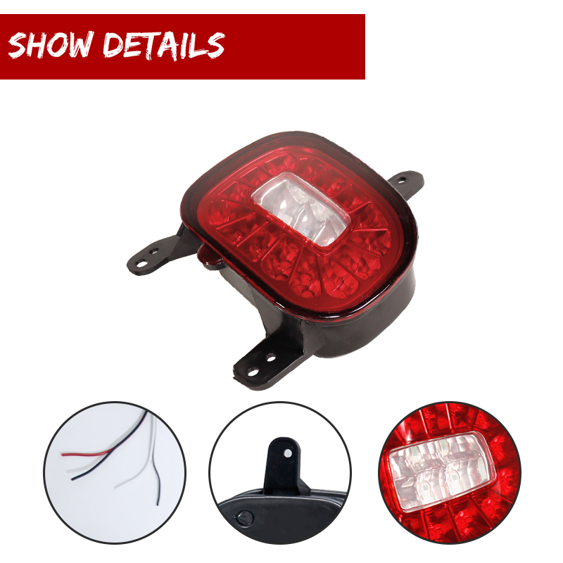 Red & White LED Car Rear Bumpe - Model Kit Jeep avaliação e preço
