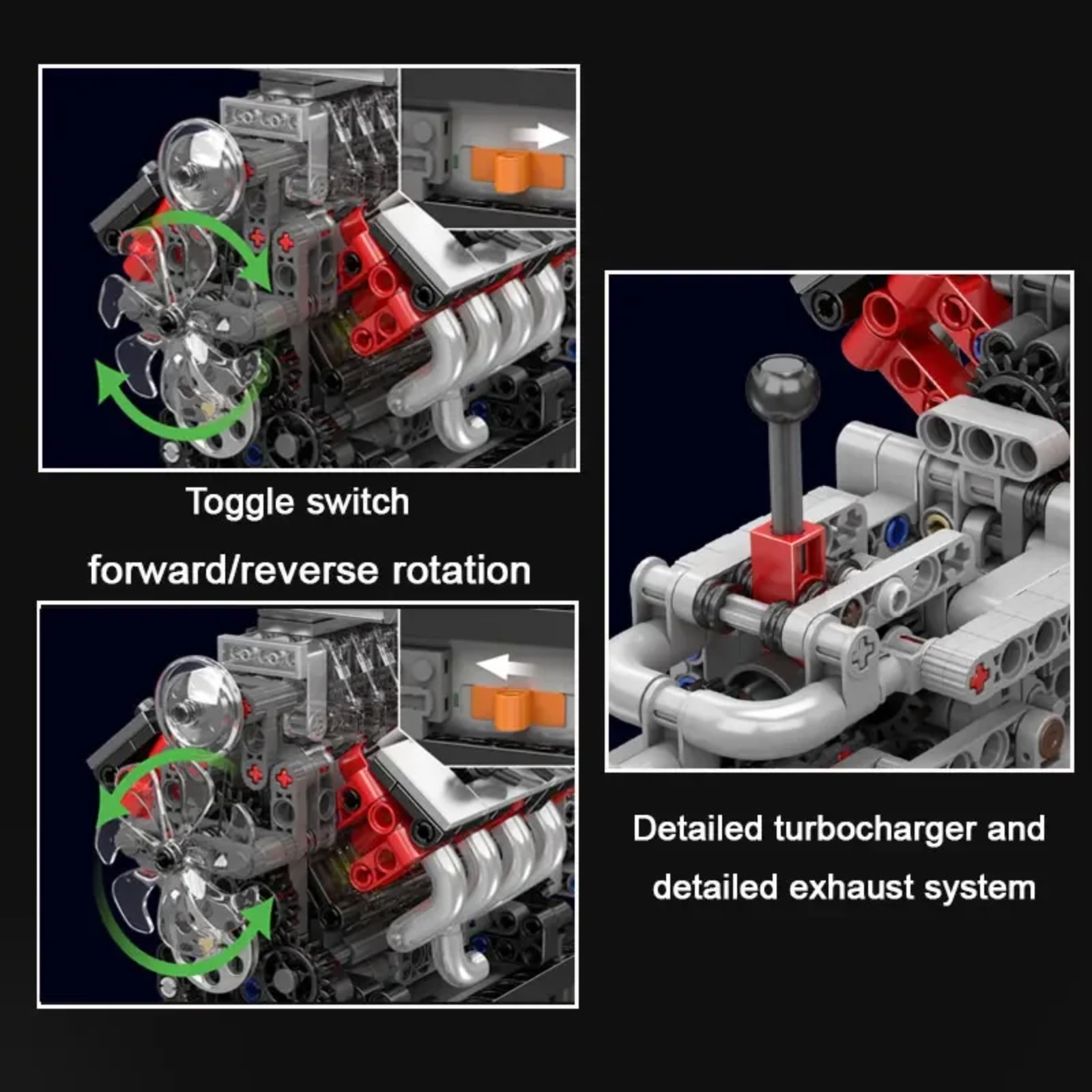 Mould King 10225 V8 Engine Mod - Model Kit Engine V8 avaliação e preço