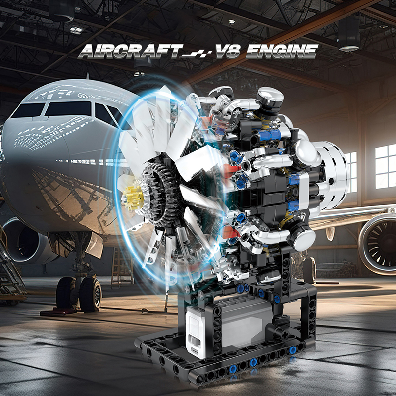 Airplane V8 Engine Motorized S - Model Kit Engine V8 avaliação e preço