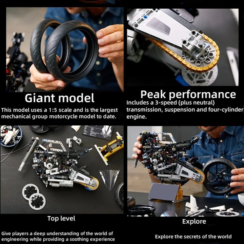 1920pcs Motorcycle Building Bo - Model Kit Anubis avaliação e preço