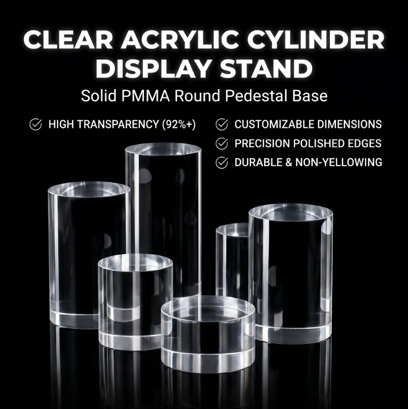 Clear Solid Acrylic Cylinder B - Model Figure Base avaliação e preço