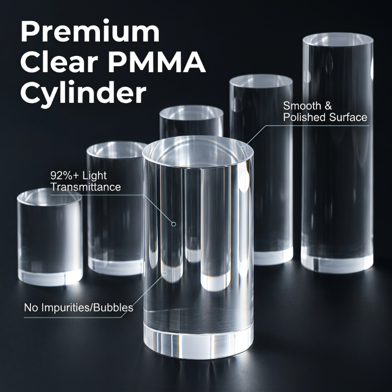 Clear Solid Acrylic Cylinder B - Model Figure Base avaliação e preço