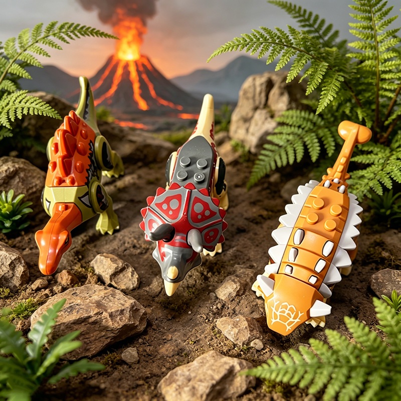 Mini Jurassic Dinosaurs World  - Model Kit Dinosaur Bandai avaliação e preço