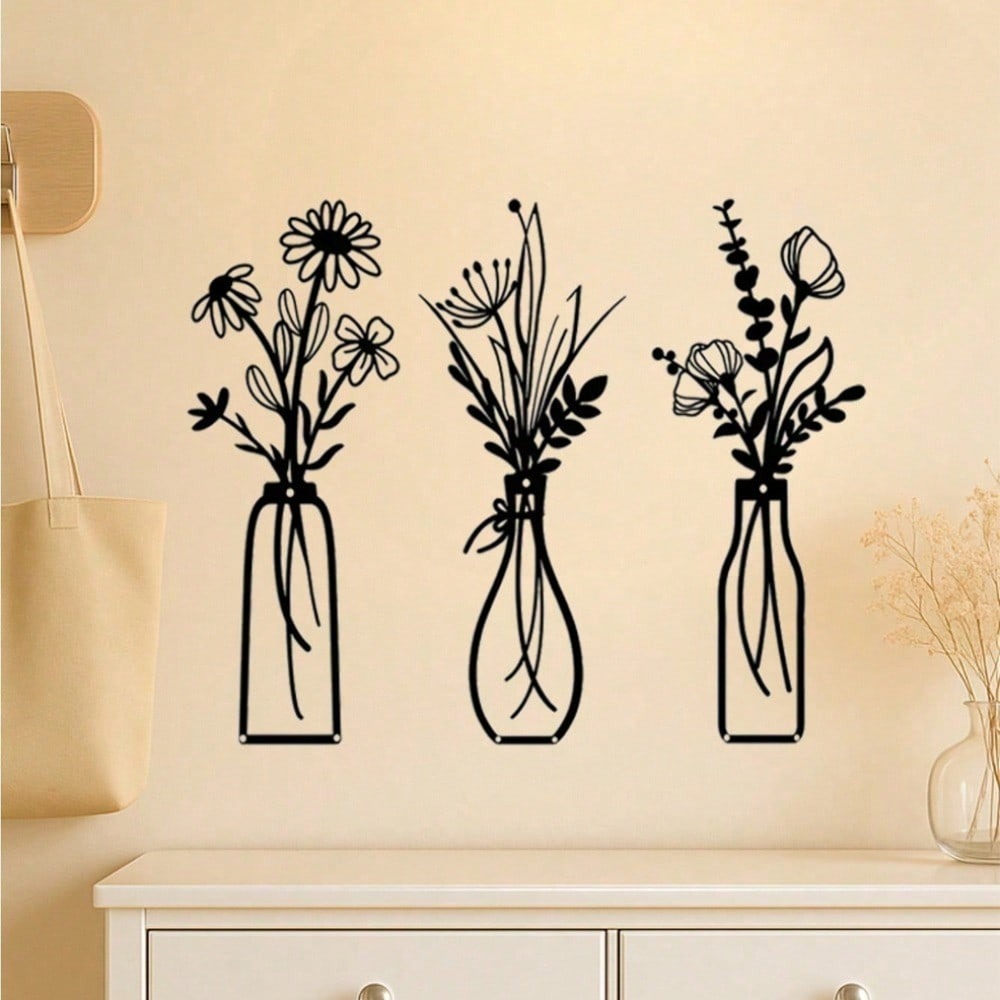 3pcs Vintage Metal Floral Wall - Model Kit Vintage avaliação e preço