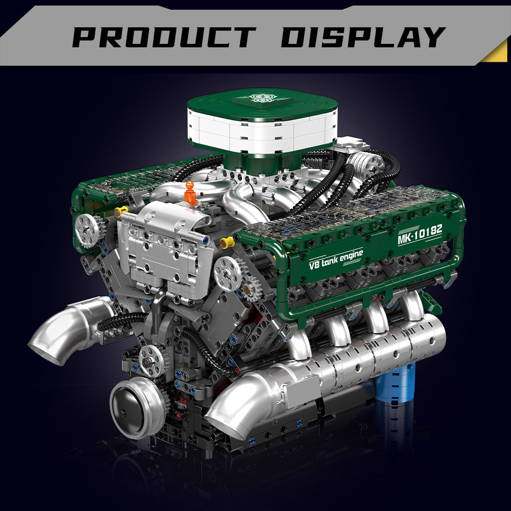 Mould King 10182 V8 Tank Engin - Model Kit Engine V8 avaliação e preço