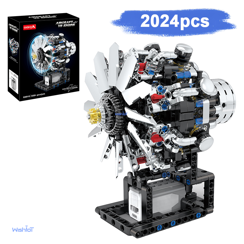 G8910 Aviation V8 Engine 558pc - Model Kit Engine V8 avaliação e preço