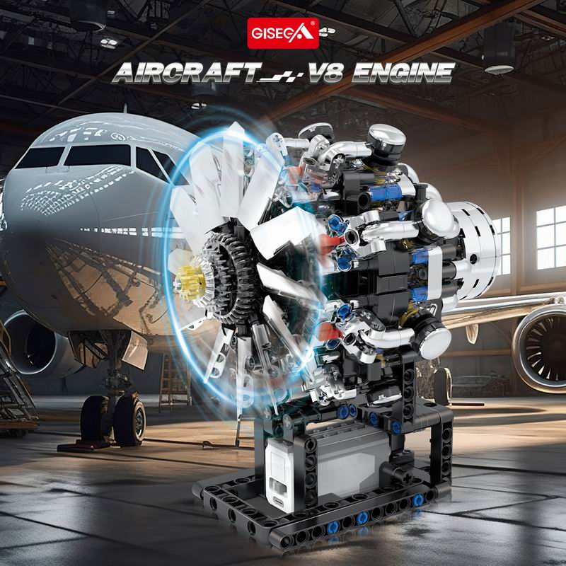 G8910 Aviation V8 Engine 558pc - Model Kit Engine V8 avaliação e preço