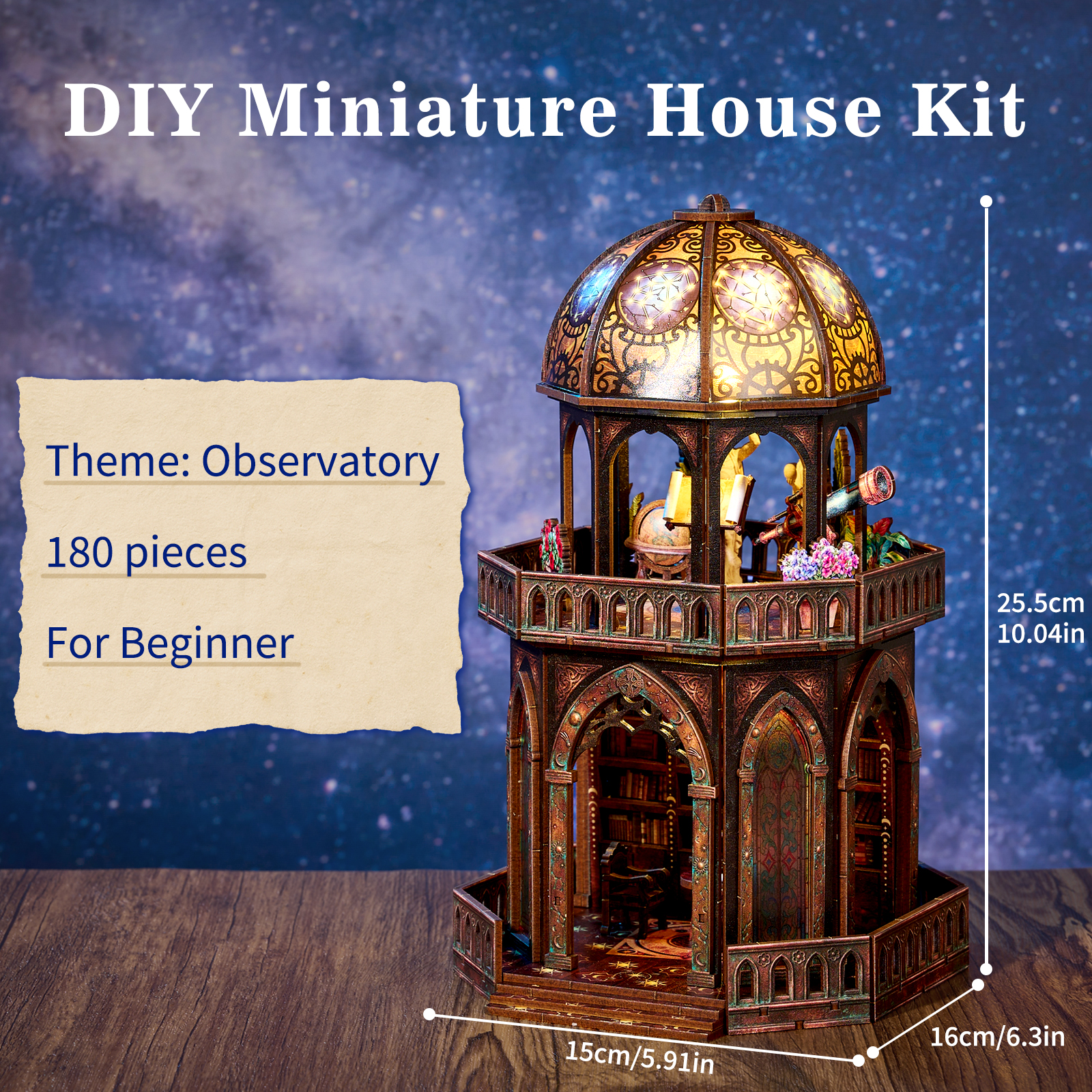 DIY 3D Wooden Puzzle Book Nook - Model Kit History avaliação e preço