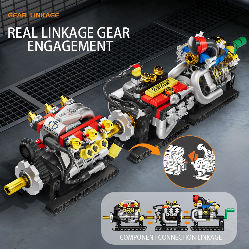 Mini Engine 2/3/4/6/8 Cylinder - Model Kit Toy avaliação e preço
