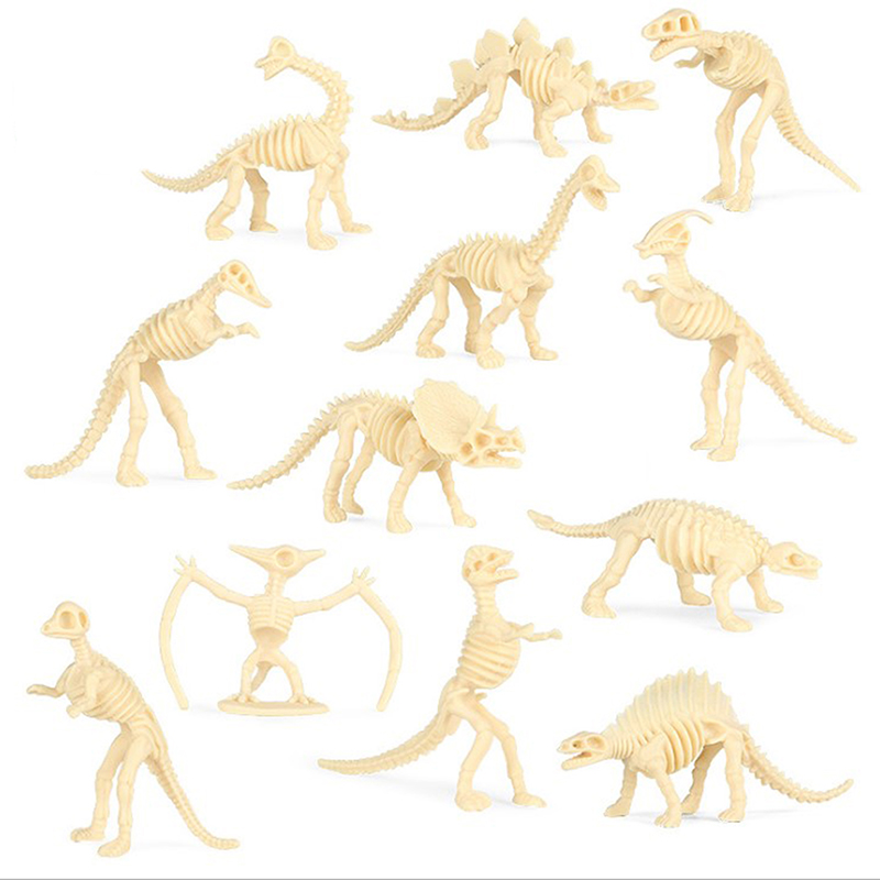 12pcs Dinosaur Toys Fossil Ske - Model Kit Dinosaur Bandai avaliação e preço
