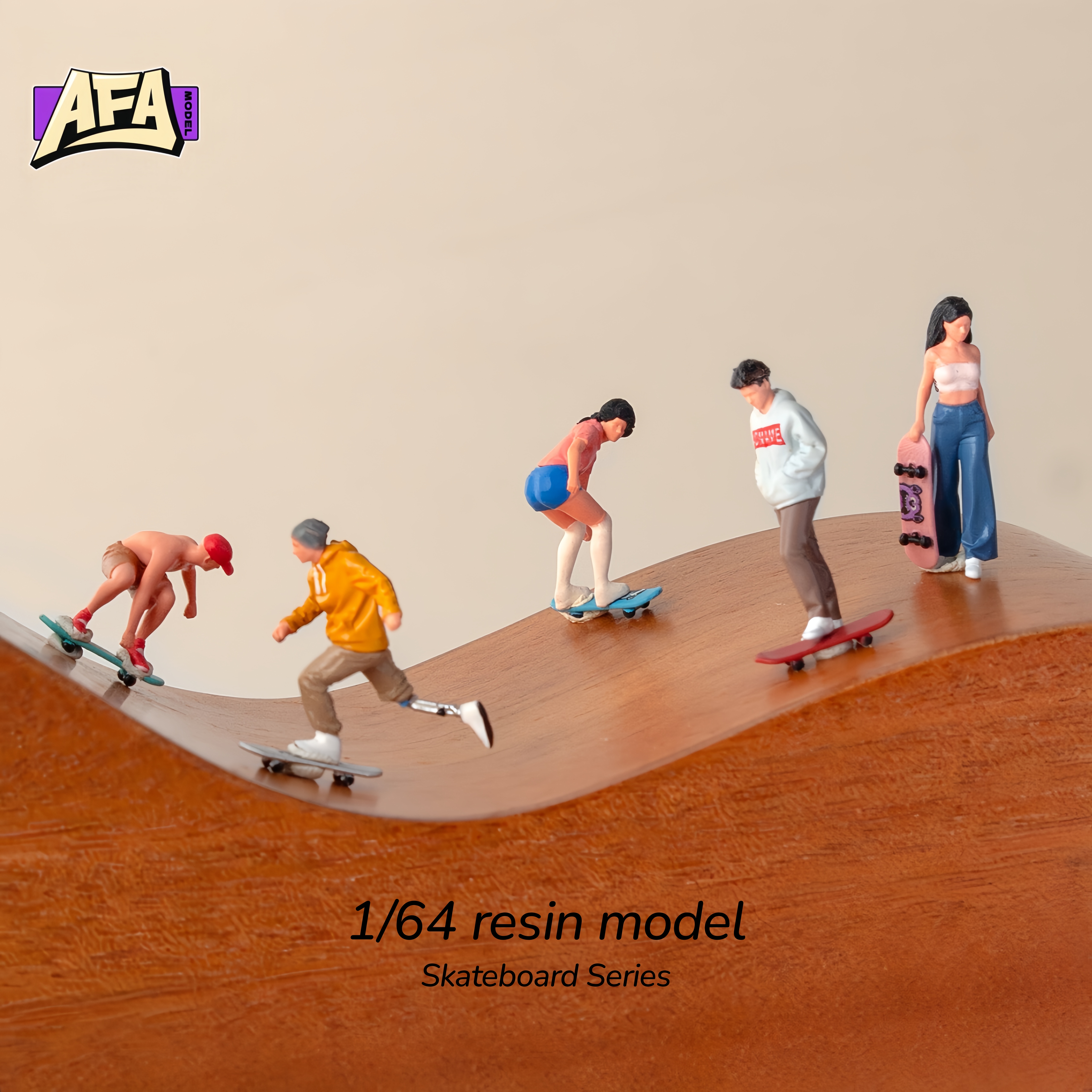 1 64 resin diorama skate Minia - Model Kit Toy avaliação e preço