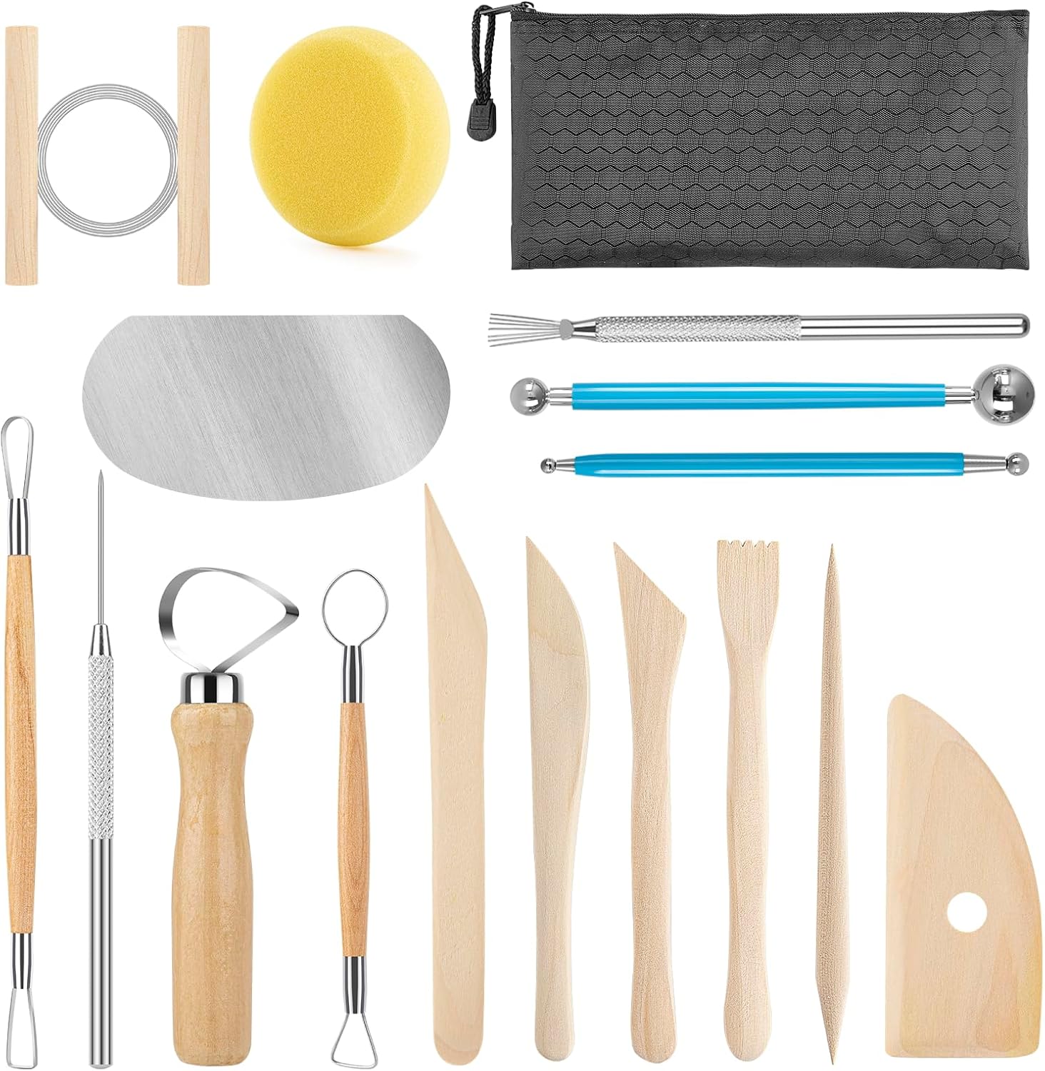 Pottery Tool Kit, 17pcs Polyme - Model Kit Tool avaliação e preço