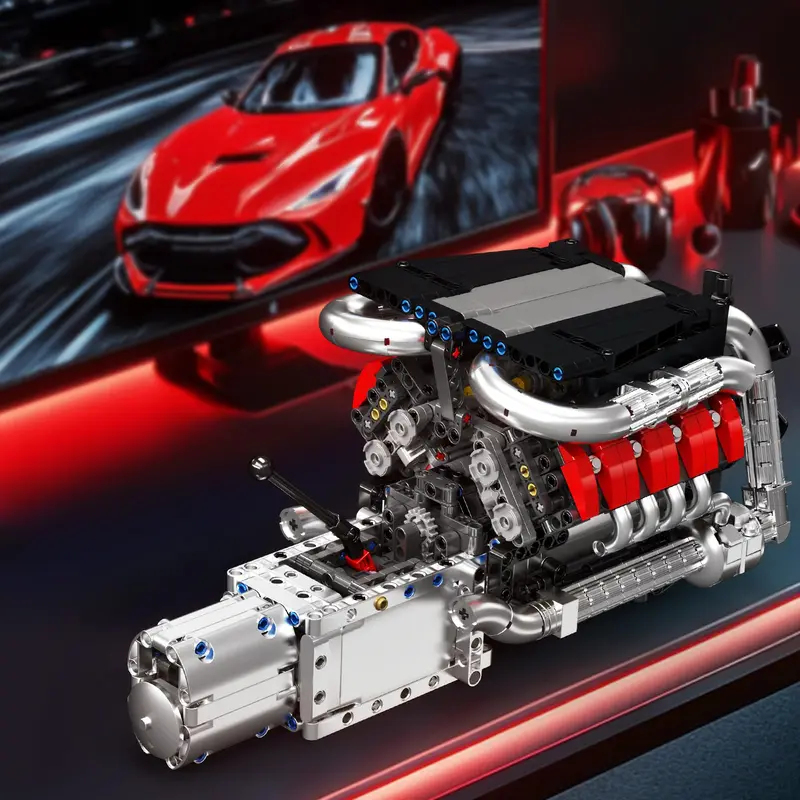 Mould King 10203 1169Pcs Super - Model Kit Engine V8 avaliação e preço