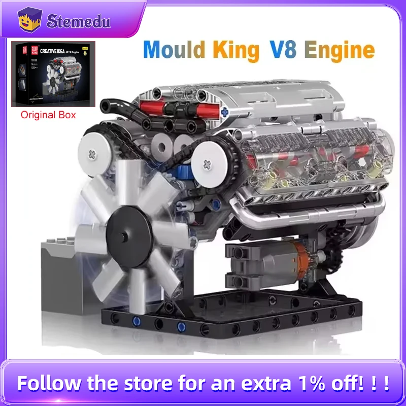 Mould King V8 Engine Building  - Model Kit Engine V8 avaliação e preço