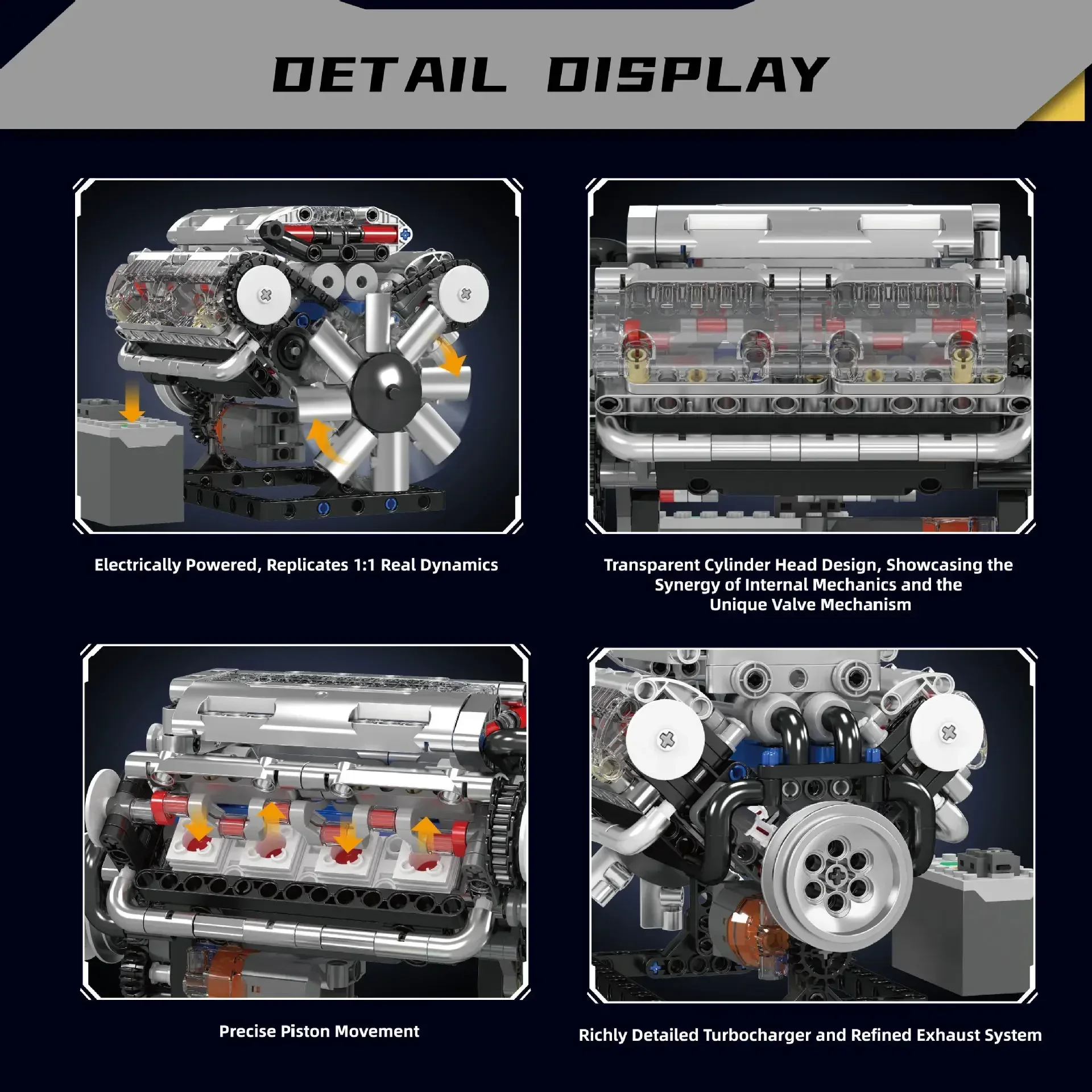 Mould King V8 Engine Building  - Model Kit Engine V8 avaliação e preço