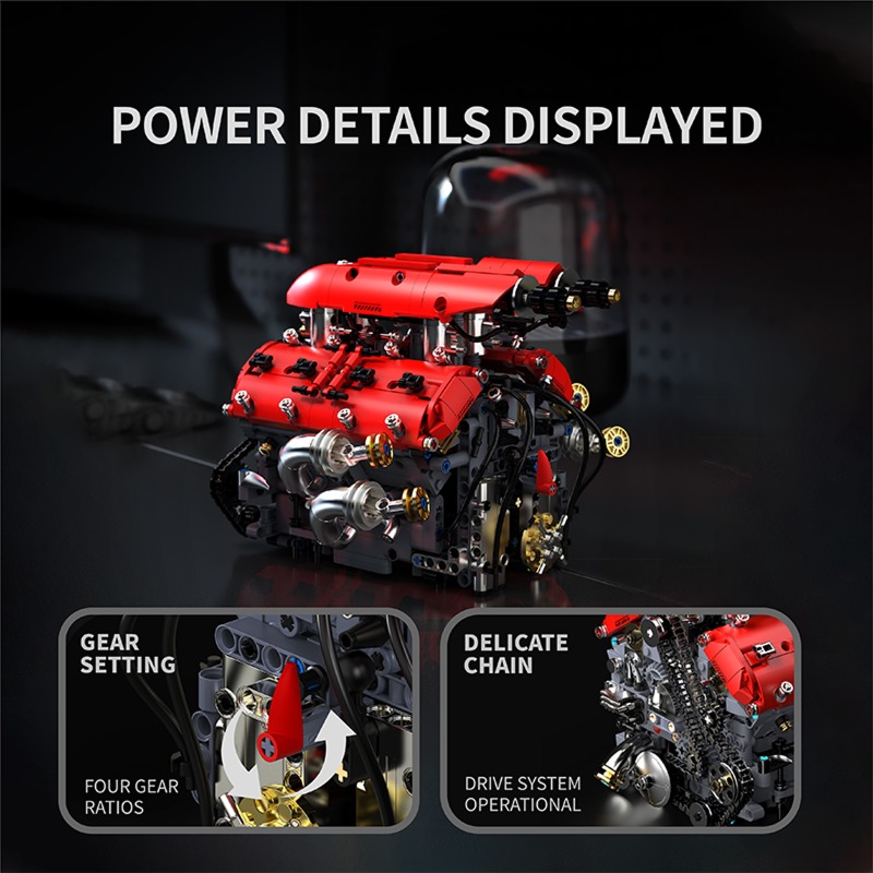 T5011 V8 Turbo Engine Model El - Model Kit Engine V8 avaliação e preço