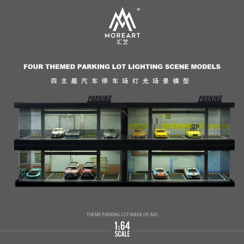 1:64 Four-theme Car Parking Lo - Model Kit Toy avaliação e preço