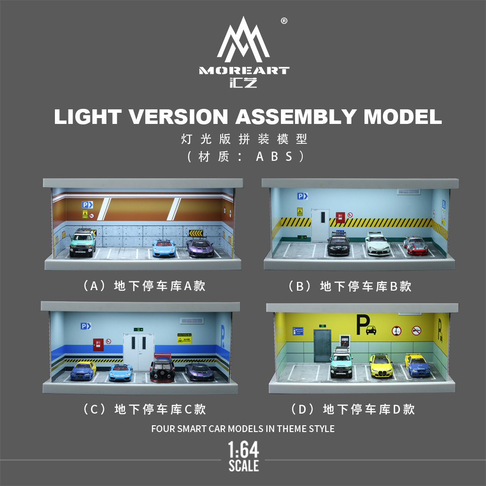 1:64 Four-theme Car Parking Lo - Model Kit Toy avaliação e preço