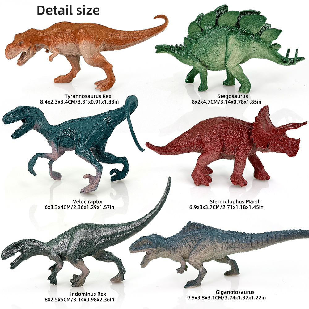 6Pcs/Set Dinosaur Toy Simulati - Model Kit Dinosaur Bandai avaliação e preço