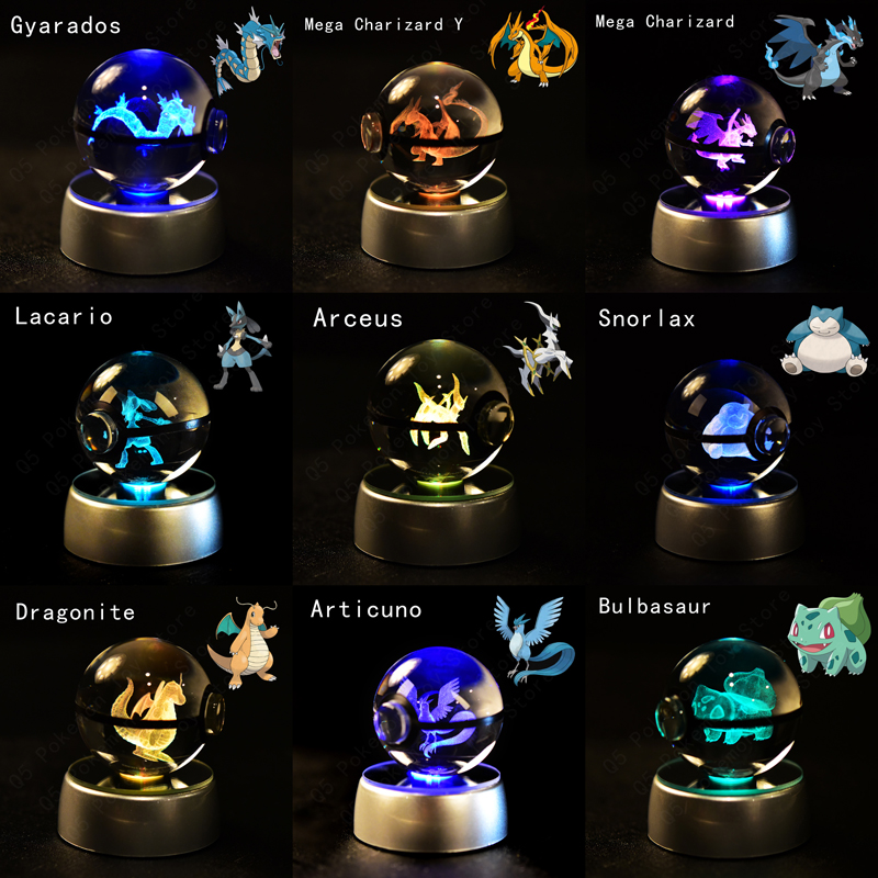 Pokemon Crystal Ball 3D Night  - Model Figure Base avaliação e preço