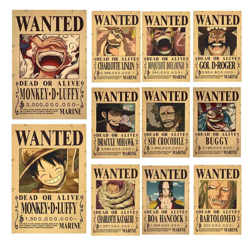 Anime One Piece Bounty Wanted  - Model Kit Vintage avaliação e preço