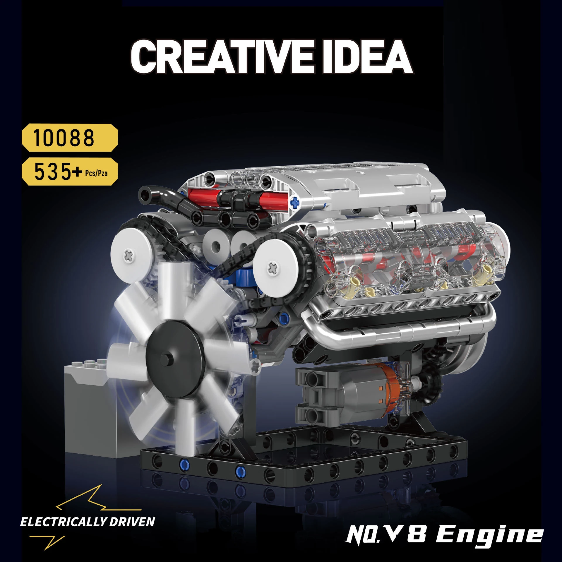 MOULD KING 10088 V8 Engine Bui - Model Kit V8 avaliação e preço