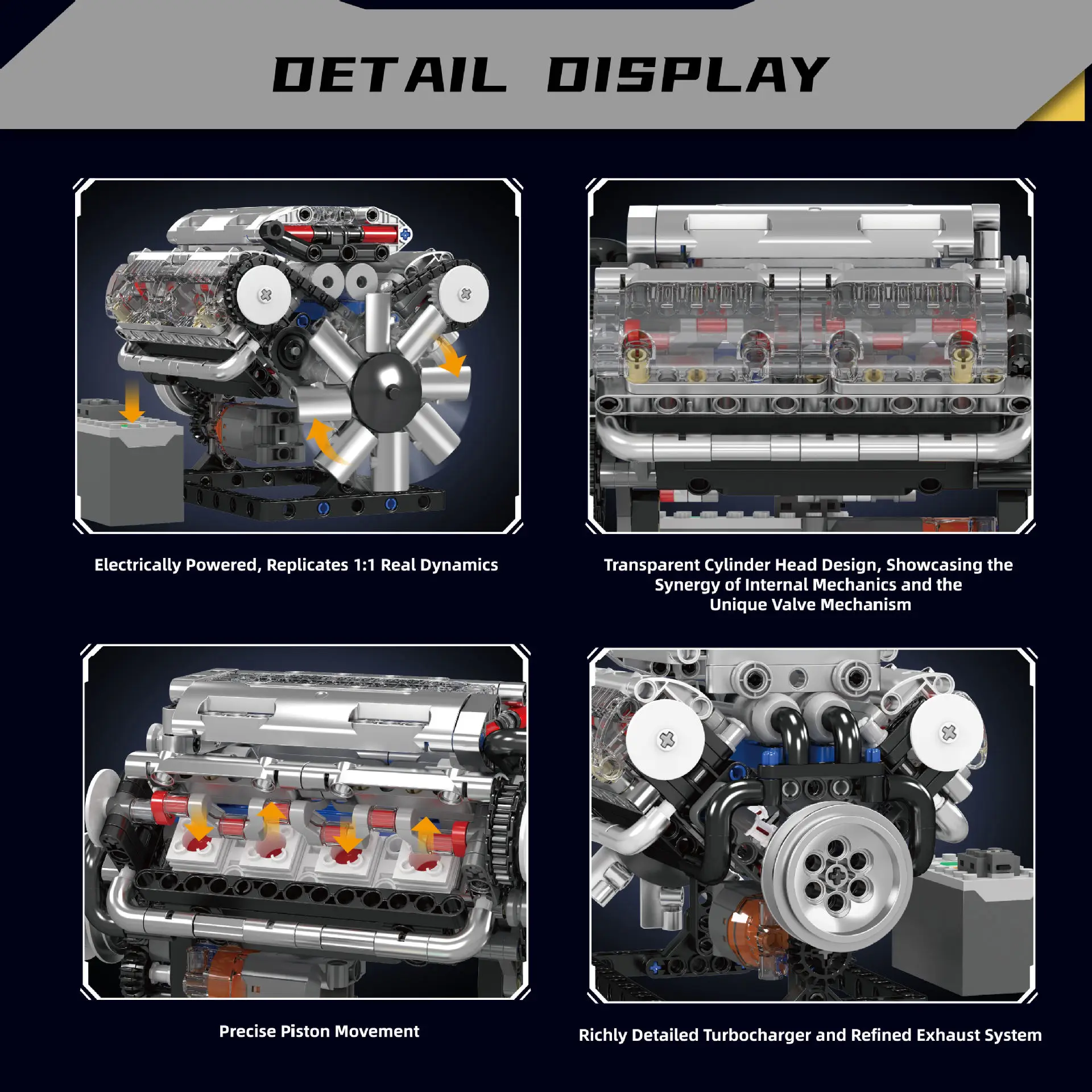 MOULD KING 10088 V8 Engine Bui - Model Kit V8 avaliação e preço