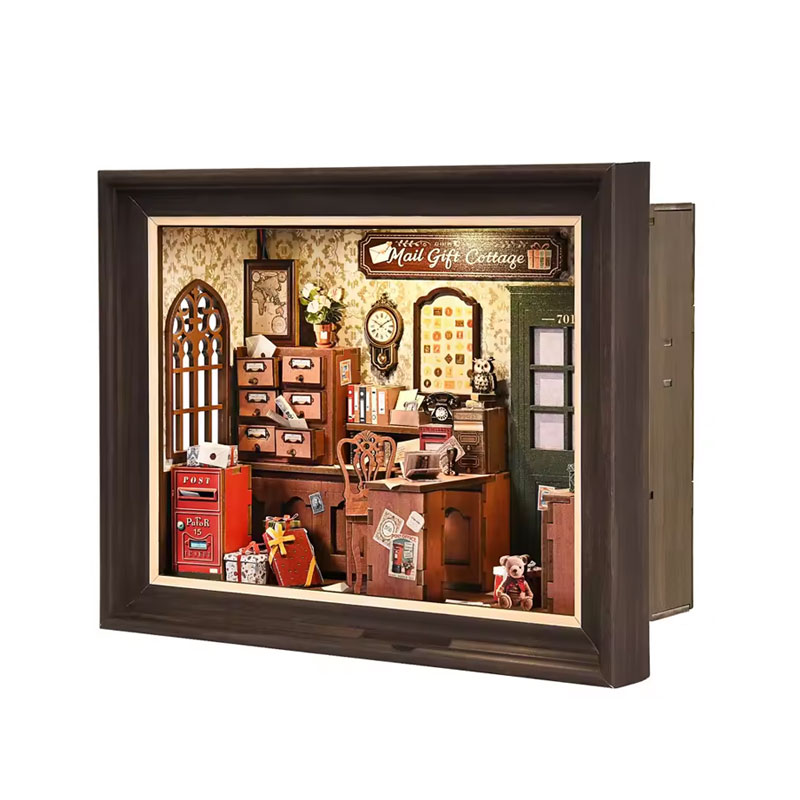 Retro Post Office Book Nook DI - Model Kit History avaliação e preço