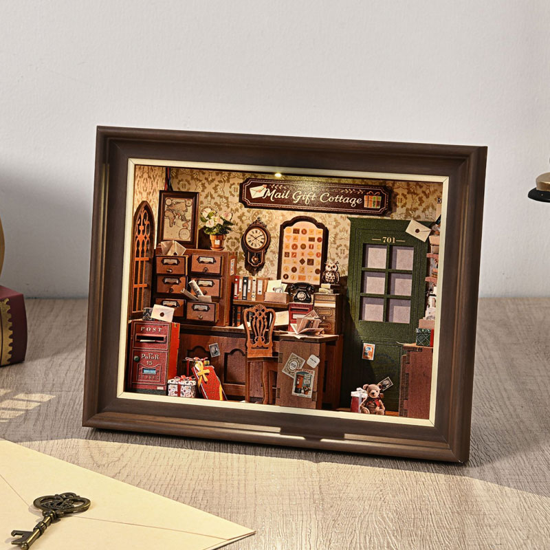 Retro Post Office Book Nook DI - Model Kit History avaliação e preço