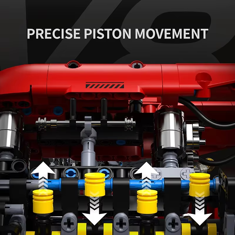 1370pieces V8 Engine Building  - Model Kit Engine V8 avaliação e preço