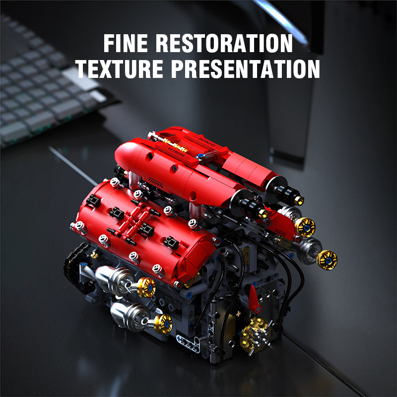 1370pieces V8 Engine Building  - Model Kit Engine V8 avaliação e preço