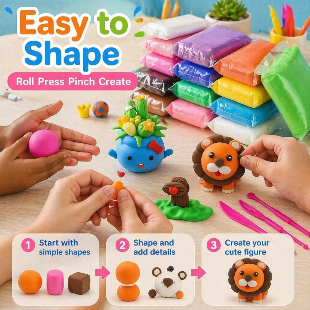 Air Dry Modeling Clay Kit Soft - Model Kit Tool avaliação e preço