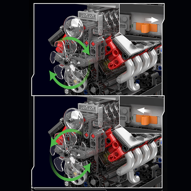 Mould King 10225 Technical Eng - Model Kit Engine V8 avaliação e preço