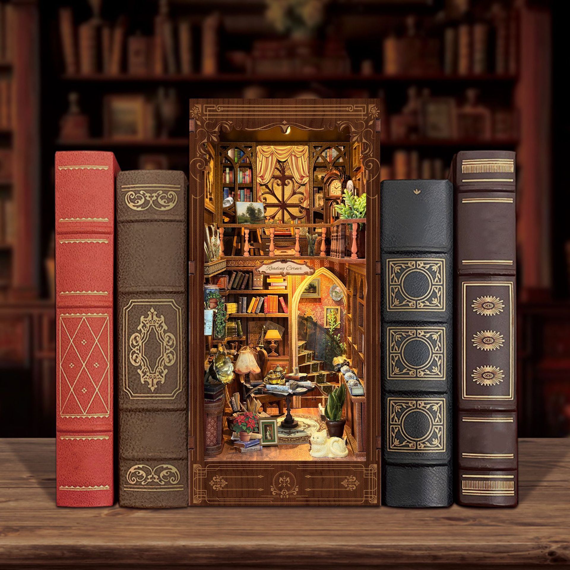 Timeworn Library DIY Book Nook - Model Kit Vintage avaliação e preço