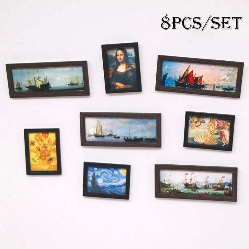 8Pcs/Set 1:12 Dollhouse Miniat - Model Kit Vintage avaliação e preço